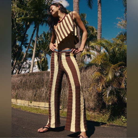 Free People Pants - FREE PEOPLE EST CABANA CROCHET SET!! Top and bottom!!! New! L